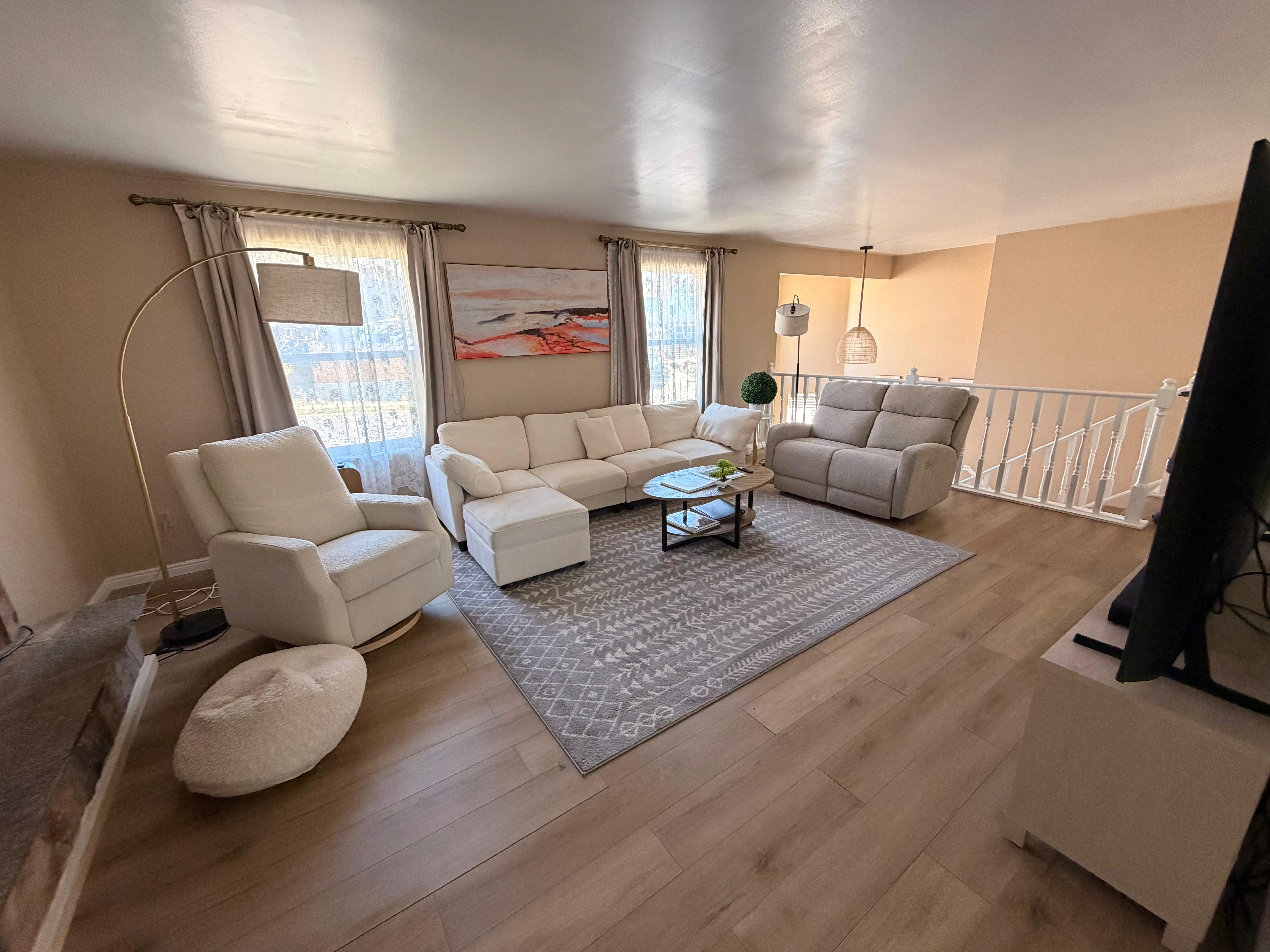Living room thoroughly cleaned